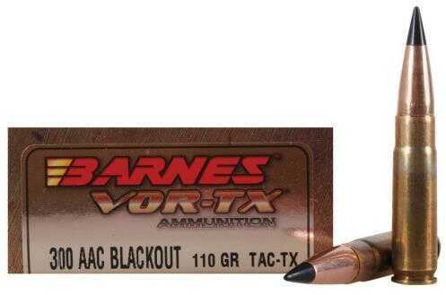 300 AAC Blackout 20 Rounds Ammunition Barnes 120 Grain Tipped TSX